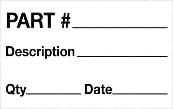 Tape Logic - 2" Long, Black/White Paper Shipping Label - For Multi-Use - Industrial Tool & Supply