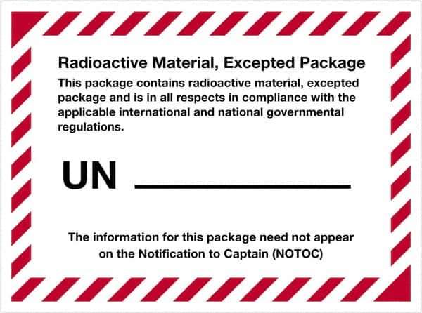 Tape Logic - 4-3/8" Long, Blue/White Paper D.O.T. Labels - For Multi-Use - Industrial Tool & Supply