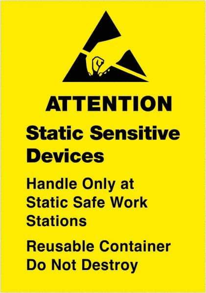Tape Logic - 2-1/2" Long, Black & Yellow Paper Shipping Label - For Multi-Use - Industrial Tool & Supply