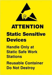 Tape Logic - 2-1/2" Long, Black & Yellow Paper Shipping Label - For Multi-Use - Industrial Tool & Supply