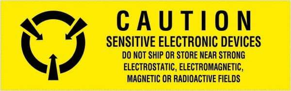 Tape Logic - 2" Long, Black & Yellow Paper Shipping Label - For Multi-Use - Industrial Tool & Supply