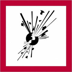 Tape Logic - 1" Long, Red, Black on White Paper D.O.T. Labels - For Multi-Use - Industrial Tool & Supply