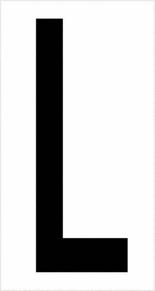 Tape Logic - 3-1/2" Long, Black/White Vinyl Letters - For Multi-Use - Industrial Tool & Supply