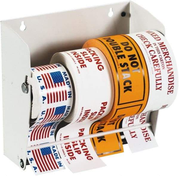 Tape Logic - 8-1/2" Long, White Metal Label Dispensers - For Multi-Use - Industrial Tool & Supply