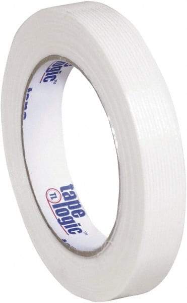 Tape Logic - 3/4" x 60 Yd Clear Hot Melt Adhesive Strapping Tape - Polypropylene Film Backing, 3.9 mil Thick, 100 Lb Tensile Strength - Industrial Tool & Supply