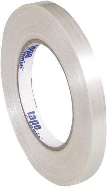 Tape Logic - 1/2" x 60 Yd Clear Hot Melt Adhesive Strapping Tape - Polypropylene Film Backing, 5.9 mil Thick, 320 Lb Tensile Strength - Industrial Tool & Supply