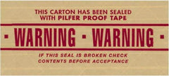 Tape Logic - 3" x 150 Yd Kraft Water Activated Adhesive Packaging Tape - Paper Backing, 5 mil Thick - Industrial Tool & Supply