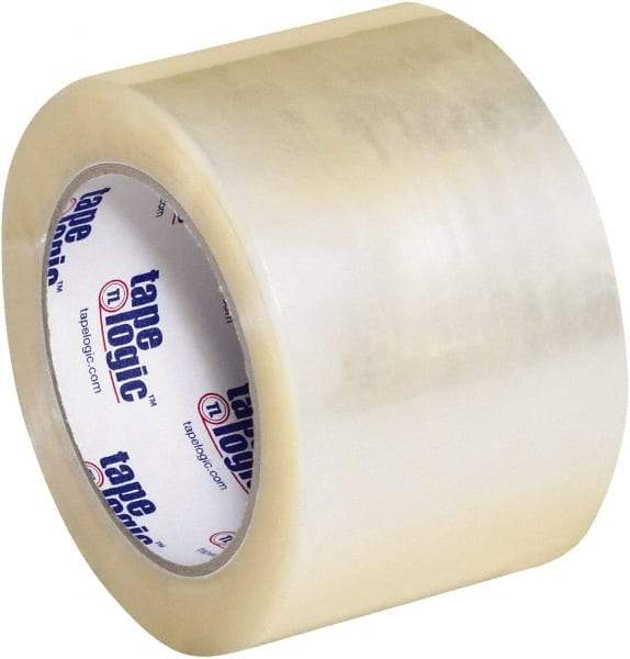 Tape Logic - 3" x 110 Yd Clear Hot Melt Adhesive Packaging Tape - Polypropylene Film Backing, 1.9 mil Thick, 22 Lb Tensile Strength - Industrial Tool & Supply
