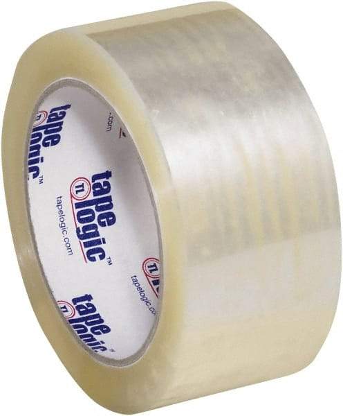 Tape Logic - 2" x 55 Yd Clear Hot Melt Adhesive Packaging Tape - Polypropylene Film Backing, 3 mil Thick, 45 Lb Tensile Strength - Industrial Tool & Supply