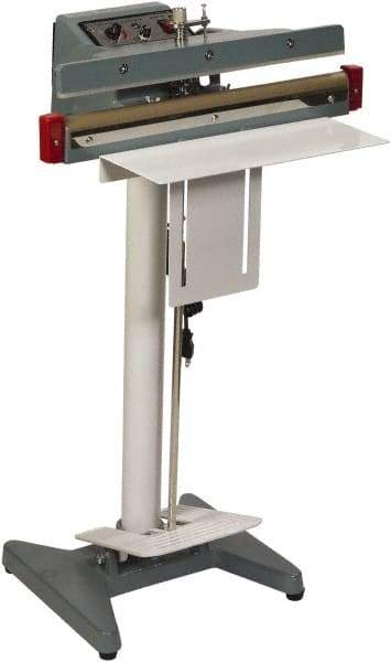 Value Collection - 12" Max Seal, 24 mil Thick, Foot Operated Thermal Impulse Sealer - 600 Watts - Industrial Tool & Supply