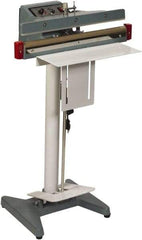 Value Collection - 12" Max Seal, 24 mil Thick, Foot Operated Thermal Impulse Sealer - 600 Watts - Industrial Tool & Supply