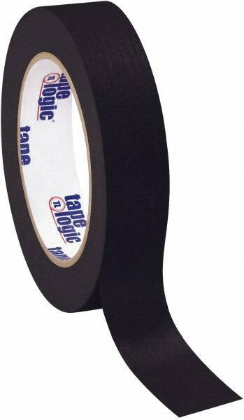 Tape Logic - 1" Wide x 60 Yd Long Black Crepe Paper Masking Tape - 4.9 mil Thick - Industrial Tool & Supply