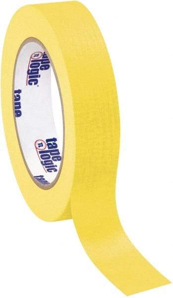 Tape Logic - 1" Wide x 60 Yd Long Yellow Crepe Paper Masking Tape - 4.9 mil Thick - Industrial Tool & Supply