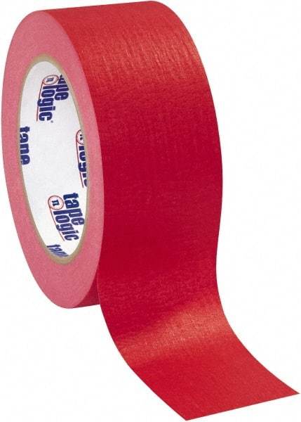 Tape Logic - 2" Wide x 60 Yd Long Red Crepe Paper Masking Tape - 4.9 mil Thick - Industrial Tool & Supply
