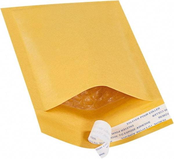 Value Collection - 8" Long x 4" Wide Peel-Off Self-Seal Bubble Mailer - Kraft - Industrial Tool & Supply