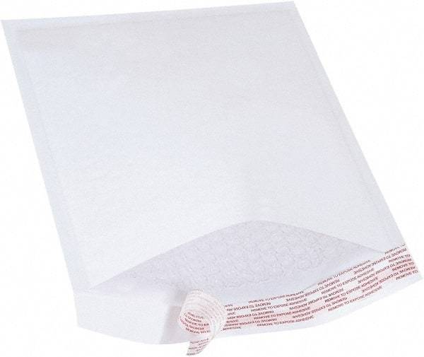Made in USA - 12" Long x 8-1/2" Wide Peel-Off Self-Seal Bubble Mailer - White - Industrial Tool & Supply