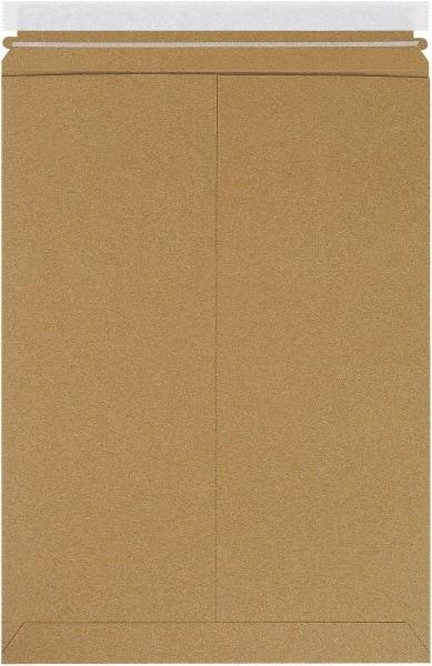 Made in USA - 18" Long x 13" Wide Peel-Off Self-Seal Flat Mailer - Kraft - Industrial Tool & Supply