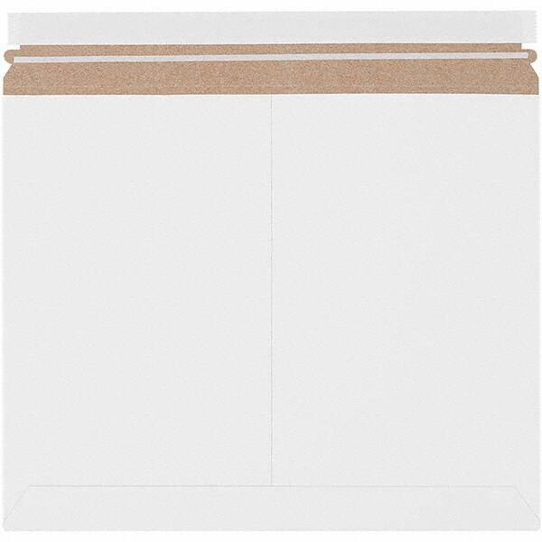 Made in USA - 11-7/8" Long x 14-7/8" Wide Peel-Off Self-Seal Flat Mailer - White - Industrial Tool & Supply
