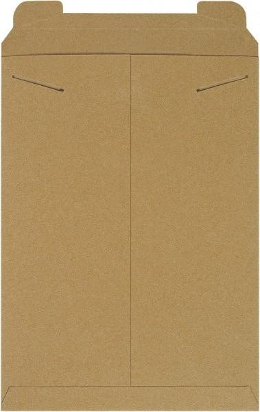 Made in USA - 18" Long x 13" Wide Regular Flat Mailer - Kraft - Industrial Tool & Supply