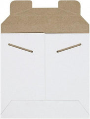 Made in USA - 6" Long x 6" Wide Regular Flat Mailer - White - Industrial Tool & Supply