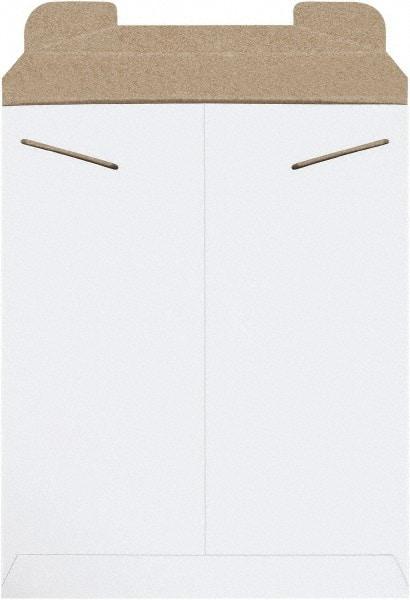 Made in USA - 13-1/2" Long x 11" Wide Regular Flat Mailer - White - Industrial Tool & Supply