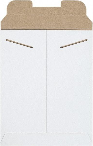 Made in USA - 11-1/2" Long x 9" Wide Regular Flat Mailer - White - Industrial Tool & Supply