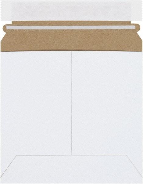 Made in USA - 6" Long x 6-3/8" Wide Peel-Off Self-Seal Flat Mailer - White - Industrial Tool & Supply