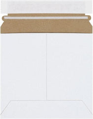 Made in USA - 6" Long x 6-3/8" Wide Peel-Off Self-Seal Flat Mailer - White - Industrial Tool & Supply