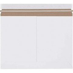 Made in USA - 9-3/4" Long x 12-1/4" Wide Peel-Off Self-Seal Flat Mailer - White - Industrial Tool & Supply