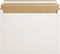 Made in USA - 9-1/2" Long x 12-1/2" Wide Peel-Off Self-Seal Flat Mailer - White - Industrial Tool & Supply