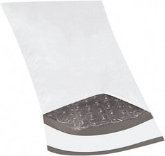 Made in USA - 8" Long x 4" Wide Peel-Off Self-Seal Padded Mailer - White - Industrial Tool & Supply