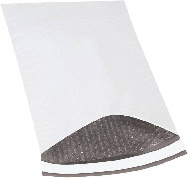 Made in USA - 16" Long x 10-1/2" Wide Peel-Off Self-Seal Padded Mailer - White - Industrial Tool & Supply