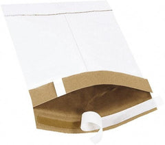 Made in USA - 10" Long x 6" Wide Peel-Off Self-Seal Padded Mailer - White - Industrial Tool & Supply