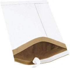 Made in USA - 14-1/2" Long x 8-1/2" Wide Peel-Off Self-Seal Padded Mailer - White - Industrial Tool & Supply