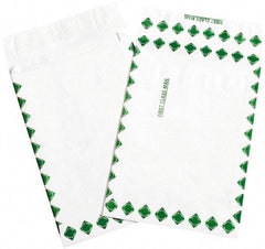 Dupont - 16" Long x 12" Wide Peel-Off Self-Seal Tyvek Expansion Envelope - White/Green - Industrial Tool & Supply