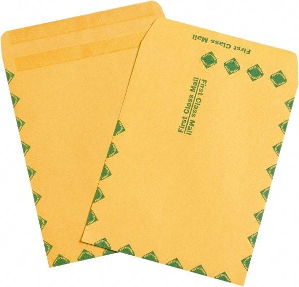 Made in USA - 13" Long x 10" Wide Peel-Off Self-Seal Natural Kraft Envelope - Kraft - Industrial Tool & Supply
