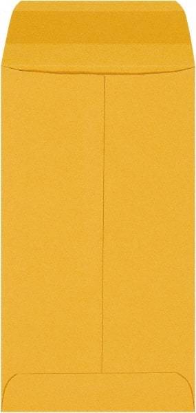 Made in USA - 6" Long x 3-3/8" Wide Gummed Flap Brown Kraft Envelope - Kraft - Industrial Tool & Supply