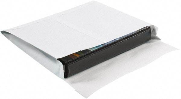 Made in USA - 16" Long x 12" Wide Peel-Off Self-Seal Expandable Envelope - White - Industrial Tool & Supply