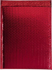Made in USA - 17-1/2" Long x 13" Wide Peel-Off Self-Seal Bubble Mailer - Red - Industrial Tool & Supply