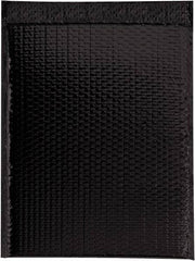 Made in USA - 17-1/2" Long x 13" Wide Peel-Off Self-Seal Bubble Mailer - Black - Industrial Tool & Supply