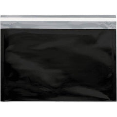 Value Collection - 12-3/4" Long x 9-1/2" Wide Peel-Off Self-Seal Metallic Mailer - Black - Industrial Tool & Supply