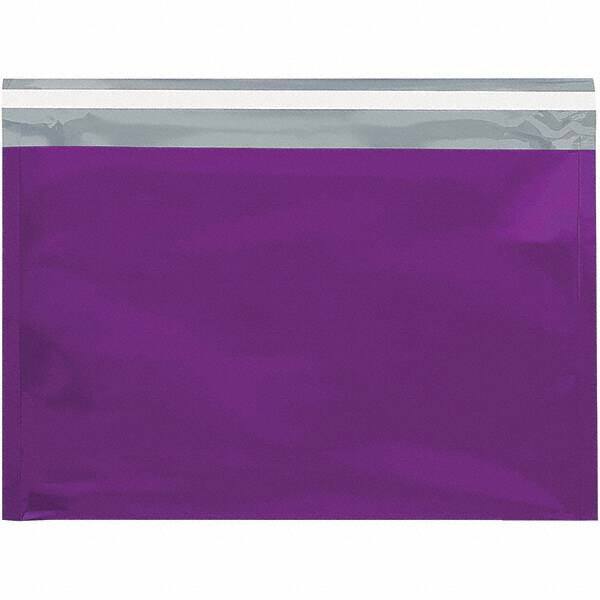 Value Collection - 12-3/4" Long x 9-1/2" Wide Peel-Off Self-Seal Metallic Mailer - Purple - Industrial Tool & Supply