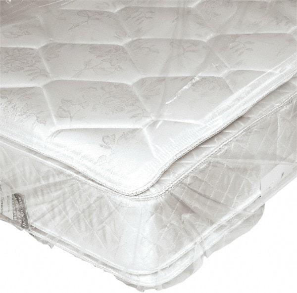 Made in USA - 84" Long x 46" Wide Polyethylene Plastic Film - Clear, Roll, 200 Piece - Industrial Tool & Supply