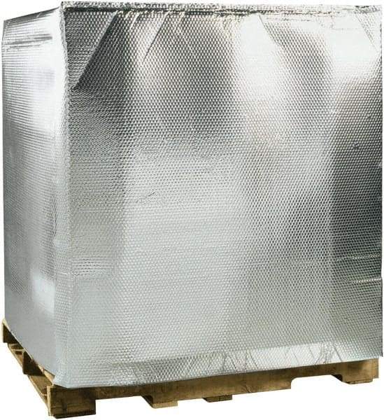 Made in USA - 48" Long x 40" Wide x 60" High x 3/16" Thick Pallet Cover - Silver, Case - Industrial Tool & Supply