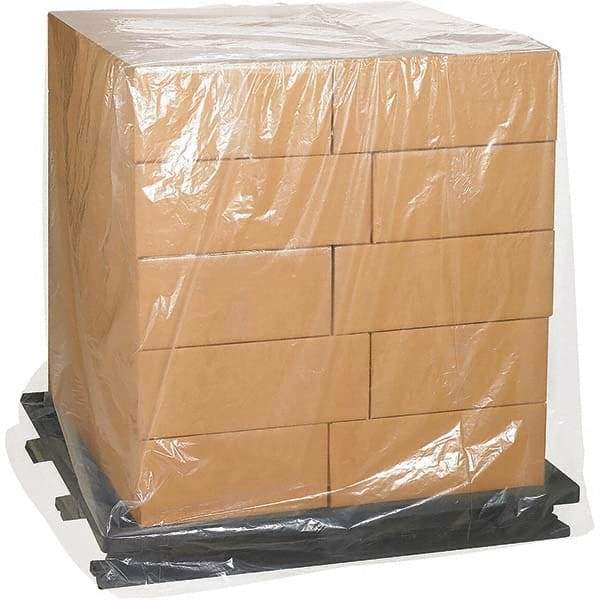 Made in USA - 48" Long x 52" Wide x 60" High Pallet Cover - Clear, Case, 50 Piece - Industrial Tool & Supply