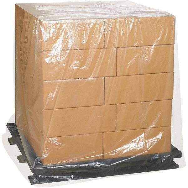 Made in USA - 40" Long x 58" Wide x 80" High Pallet Cover - Clear, Case, 50 Piece - Industrial Tool & Supply