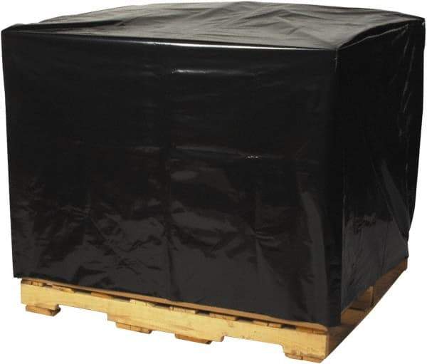 Made in USA - 40" Long x 48" Wide x 48" High Pallet Cover - Black, Case, 50 Piece - Industrial Tool & Supply