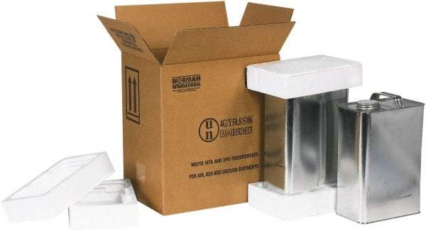 Made in USA - 11-3/8" Long x 8-3/16" Wide x 12-1/3" High Shipper Kit - Each - Industrial Tool & Supply