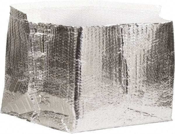 Made in USA - 12" Long x 12" Wide x 6" High x 3/16" Thick Box Liner - Silver, Case - Industrial Tool & Supply
