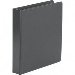 UNIVERSAL - 275 Sheet Capacity, 8-1/2 x 11", Non-View Ring Binder - Polypropylene, Black - Industrial Tool & Supply